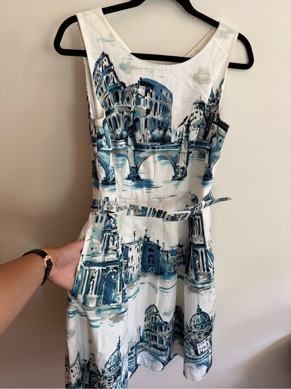 Talbots Italy Dress with Scenic Print - Picture 3 of 5